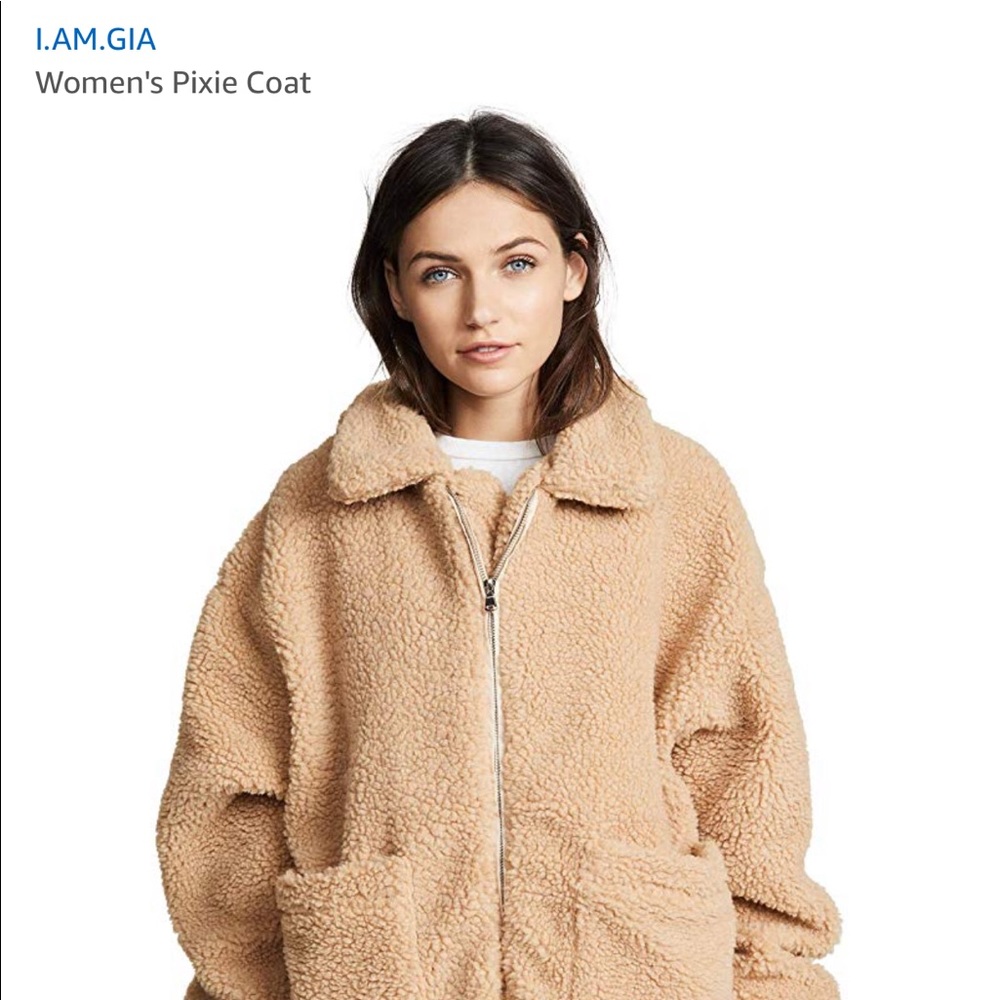 I AM GIA CARAMEL FUR JACKET